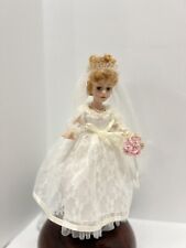 Boneca noiva porcelana 9" altura posável casamento coletivo loira comprar usado  Enviando para Brazil