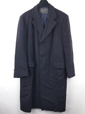 BESPOKE Vicuna & Cashmere Top Coat Sz 41S Navy Blue Overcoat England WOOLEXPO for sale  Shipping to South Africa