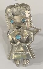 Vintage Orville Manygoats Navajo Sterling And Turquoise Kachina Ring for sale  Shipping to South Africa