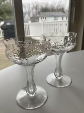 Pair Of 2 Vintage Hallow Stem Champagne Glasses for sale  Shipping to South Africa