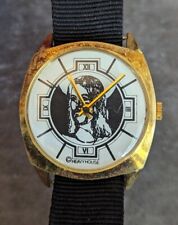 Reloj Jesus Mecánico Windup Tono Dorado por Heavy House Correa de Nailon segunda mano  Embacar hacia Argentina