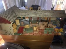 Used, Vintage Marx 1950's Metal Tin Litho Dollhouse L Shaped Modern Ranch House VGC for sale  Shipping to South Africa