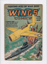 Usado, WINGS COMICS #56 [1945 MUITO BOM ESTADO!!!! SUBCAPA "SEA RAIDER'S GRAVE"!    CASA DE FICÇÃO comprar usado  Enviando para Brazil