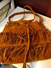Womens Ladies Tassel Handbag Faux Suede Fringe Shoulder Crossbody Bag new, used for sale  GILLINGHAM