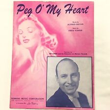 "PEG O' MY HEART" ©1947 Partitura Vintage Alfred Bryan Fred Fisher Piano Trío segunda mano  Embacar hacia Argentina