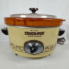 Used, Vintage Rival 5 Qt Crock-Pot Slow Cooker 3350 Tested Plastic Lid Retro Kitchen for sale  Reno