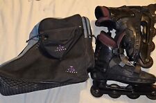 VTG 1990s Rollerblade Aeroblade ABT Black Multicolor Men's US 12 & Case for sale  Shipping to South Africa