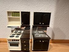 Conjunto de pia e fogão vintage retrô de cozinha para casa de bonecas LUNDBY 1:16, usado comprar usado  Enviando para Brazil