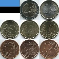 Estonia Monety euro od 2011 do 2023 roku, nieobiegowe/świeże bankowe na sprzedaż  Wysyłka do Poland