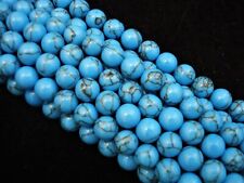 Contas redondas de pedra preciosa azul turquesa 8 mm 38 cm fio faça você mesmo joias comprar usado  Enviando para Brazil
