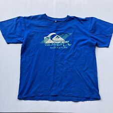 Camiseta masculina Y2K Quiksilver tamanho XXL azul surfwear ondas de praia comprar usado  Enviando para Brazil