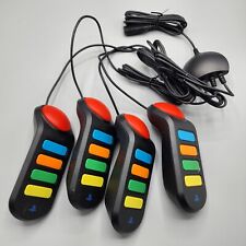 4 BUZZ Controllers Remotes Sony Playstation 2 3 PS2 PS3 Quiz Game Trivia Buzzers for sale  Shipping to South Africa