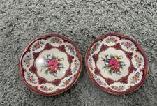 Vintage 1971 Decorated Daher Ware Tin Bowl/plate set of 2 made in England VTG for sale  Shipping to South Africa