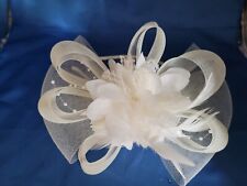 Wedding fascinator white for sale  Shipping to Ireland