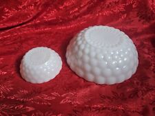 VINTAGE Anchor Hocking  Milk Glass Bubble 1960 Round Serving Bowls for sale  Shipping to South Africa