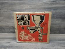 Squeezo Food Strainer All Metal 400-TS Food Strainer Canning Freezing Complete  for sale  Shipping to South Africa