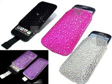 Luxury Crystal Bling Sparkle Diamond Pull Up Cord Tab Case Cover Pouch Varios M, usado segunda mano  Embacar hacia Mexico