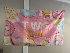 Two Sweet Banner Birthday Party Donut Baby Kids  Decoration 59.06 L X 39.37 W for sale  Shipping to South Africa