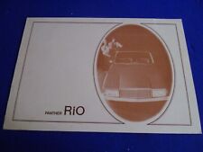 Panther rio brochure for sale  FRODSHAM