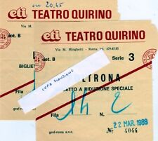 Biglietti teatro quirino usato  Roma