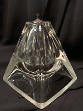 Abajur de mesa vintage vidro transparente cristal design geométrico triangular óleo 5 X 5 X5, usado comprar usado  Enviando para Brazil