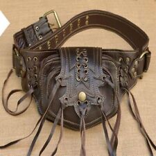 Usado, Bolsa boêmia cigana medieval bolsa viking cinto de bolso carteira de couro xamã pirata  comprar usado  Enviando para Brazil