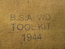 BSA WD ARMY MOTORCYCLE TOOL BAG  1944 PLUS BSA MULTI-  SPANNER, used for sale  Shipping to South Africa
