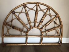 Vintage Mid Century Bamboo Cane Single Bed  Headboard Tiki Boho Retro 3’ for sale  Shipping to South Africa