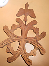 Hand Made Wooden Huguenot Cross Wall Hanging Canada 1984 11" x 7 1/2" for sale  Shipping to South Africa