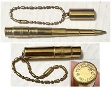 Chaveiro caneta telescópica vintage WRITESCOPE 1,75” bronze tom dourado - sem tinta, usado comprar usado  Enviando para Brazil