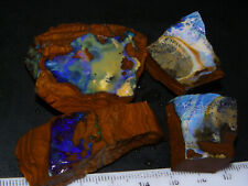 4 Quuensland Boulder Opal Specimens/Rough 318.2cts Purple/Blue Colour/Fires NR, used for sale  BLACKBURN
