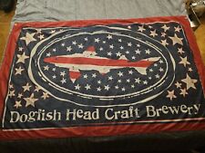Cerveja cabeça de peixe cachorro American FlagCraft Brewery 3’x5’ lado único homem caverna bar comprar usado  Enviando para Brazil