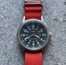 Timex J Crew relógio de campo militar 36mm CIRCA 2008 mostrador preto OTAN pulseira lixeira Y, usado comprar usado  Enviando para Brazil