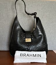Bolsa de ombro BRAHMIN grande bolsa tote preta crocodilo em relevo feita para Nordstrom - Excelente estado usado comprar usado  Enviando para Brazil