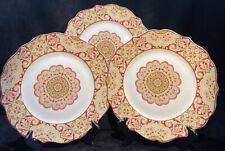 Set of 3- 222 Fifth Lyria Saffron Porcelain 10.5” Dinner Plates GUC for sale  Shipping to South Africa