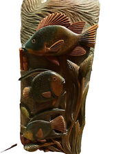 2 wooden fish wall hangings for sale  Shoreham