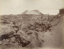 Foto Albúmina Italia Nápoles Cráter de / El Volcán Vesubio 1881 segunda mano  Embacar hacia Argentina
