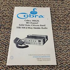 Used, ORIGINAL OEM OWNERS USERS MANUAL for Cobra 148 GTL SSB AM CB Radio for sale  Shipping to Canada