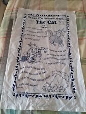Cat tea towel. for sale  BIRMINGHAM