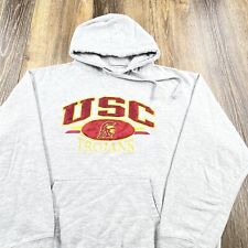 Vintage USC Trojans Hoodie Mens L Gray Sweatshirt Southern California Football for sale  Shipping to South Africa
