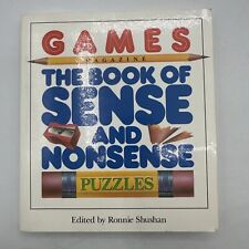 Quebra-cabeças Games Magazine The Book of Sense and Nonsense por Ronnie Shushan comprar usado  Enviando para Brazil