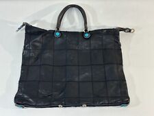 GABs Italian Leather Tote Black Patchwork Leather Zip Top Bag, used for sale  Shipping to South Africa