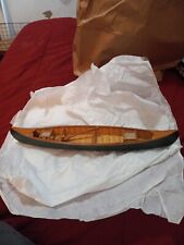 VINTAGE 15"  AM WOODEN CANOE MODEL WITH PADDLE NICE SHAPE, used for sale  Bridgeport