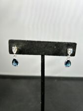 swarovski crystal drop earrings signed with blue drop stone 3773jb for sale  Shipping to South Africa