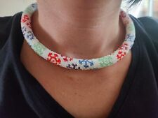 Crochet beaded necklace for sale  BIRMINGHAM