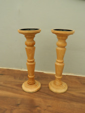 Pair wooden candle for sale  ALTON