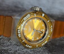 Speedo unissex 40mm relógio de quartzo acrílico pulseiras laranja e mostrador 50 pés WR comprar usado  Enviando para Brazil