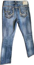 Jeans PRATA Aiko Bootcut Feminino 28x33 Denim Azul 99% Algodão Lavagem Média Designer, usado comprar usado  Enviando para Brazil