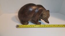Bear Hand Carved Ironwood Statue Figure 7" long for sale  Shipping to South Africa