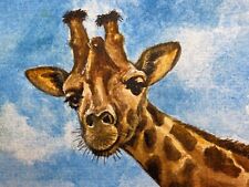 Watercolor painting giraffe for sale  USA